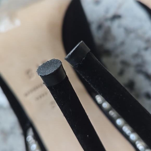 SJP by Sarah Jessica Parker Black Satin Slingback Heels - Picture 11 of 13